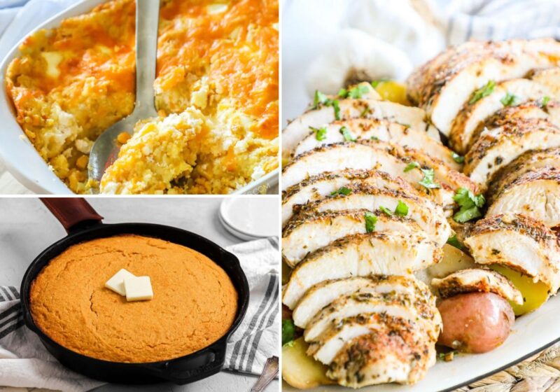 collage of thanksgiving recipes